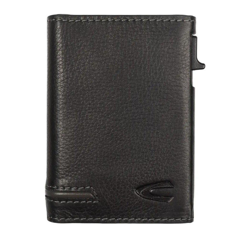 Camel Active 416-701-60 Leather RFID Card Wallet Black Wallets