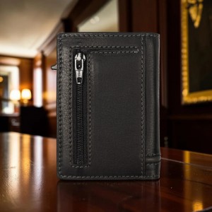 Camel Active 416-701-60 Leather RFID Card Wallet Black Wallets