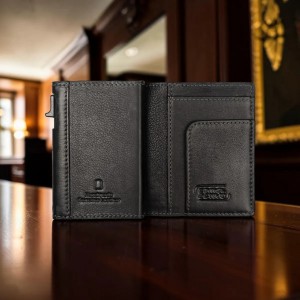 Camel Active 416-701-60 Leather RFID Card Wallet Black Wallets