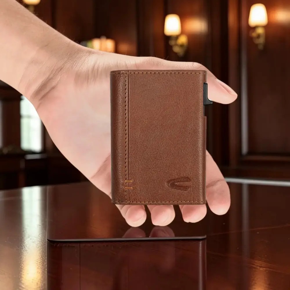 Camel Active 416-701-22 Leather RFID Card Wallet Tan Wallets
