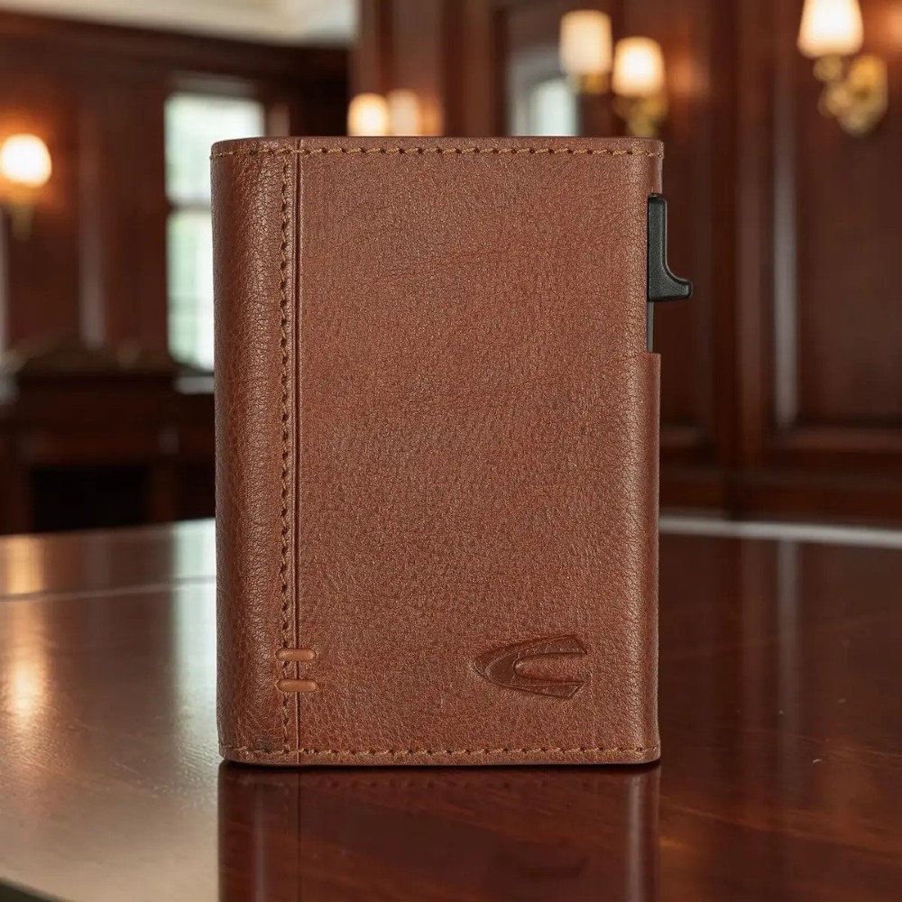 Camel Active 416-701-22 Leather RFID Card Wallet Tan Wallets