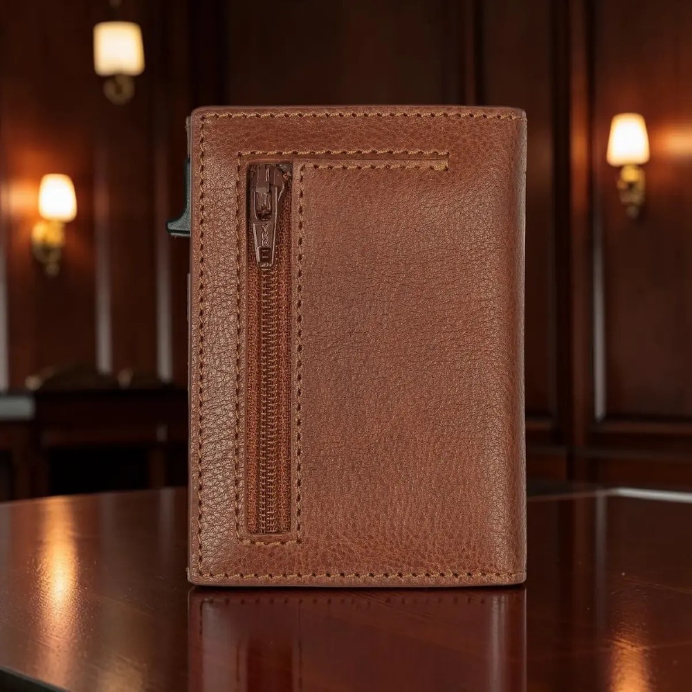 Camel Active 416-701-22 Leather RFID Card Wallet Tan Wallets