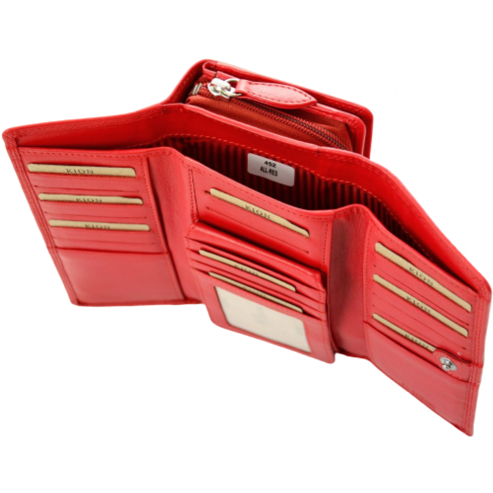 Kion Δέρμα Μεγάλο κόκκινο πορτοφόλι 452 Wallets