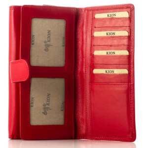 Kion Δέρμα Μεγάλο κόκκινο πορτοφόλι 452 Wallets