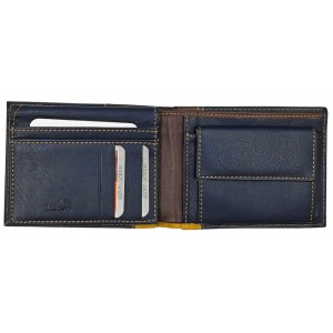 LUXUS Ανδρικό Πορτοφόλι με RFID δέρμα 5221 μπλε Πορτοφόλια