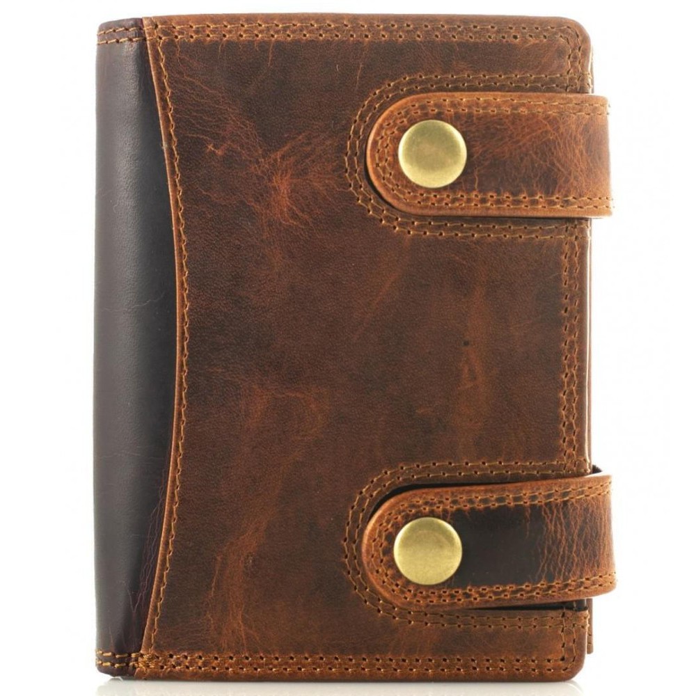 Kion 5452L KARA Δερμάτινο Ανδρικό Πορτοφόλι με RFID Καφέ Πορτοφόλια