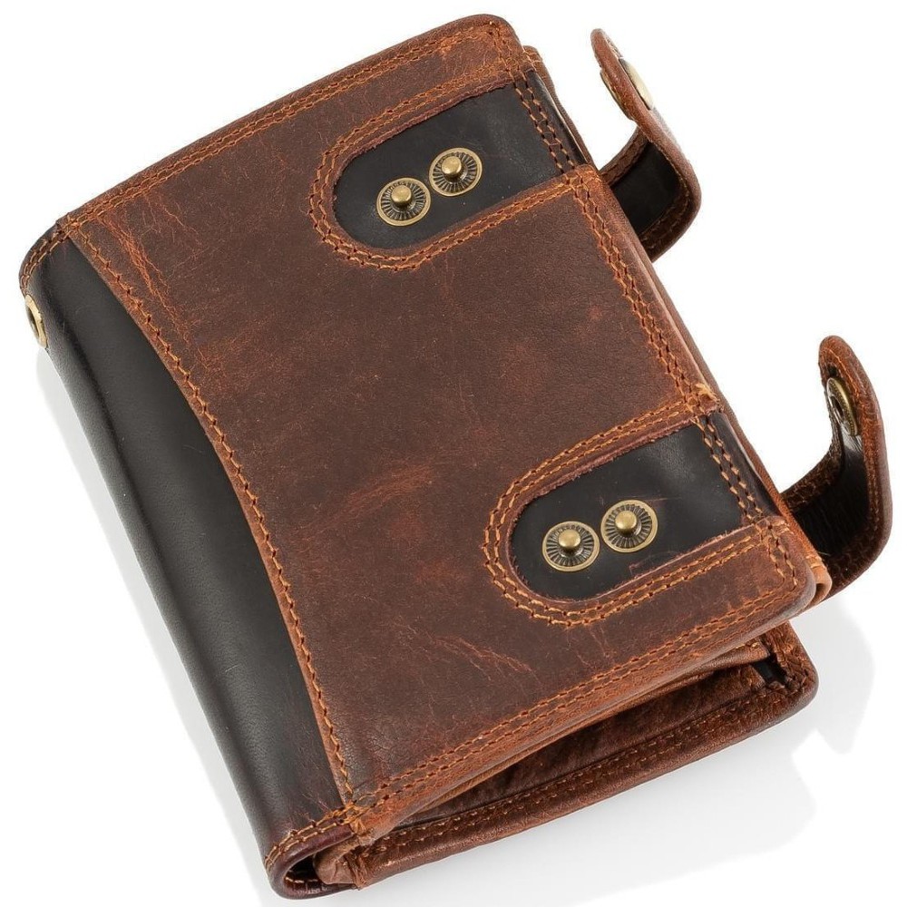 Kion 5452L KARA Δερμάτινο Ανδρικό Πορτοφόλι με RFID Καφέ Πορτοφόλια