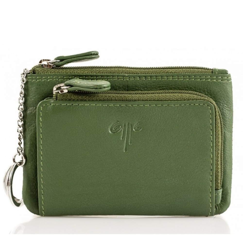 Kion 5657 Δερμάτινο Πορτοφόλι Κερμάτων και Κλειδοθήκη Πράσινο Wallets