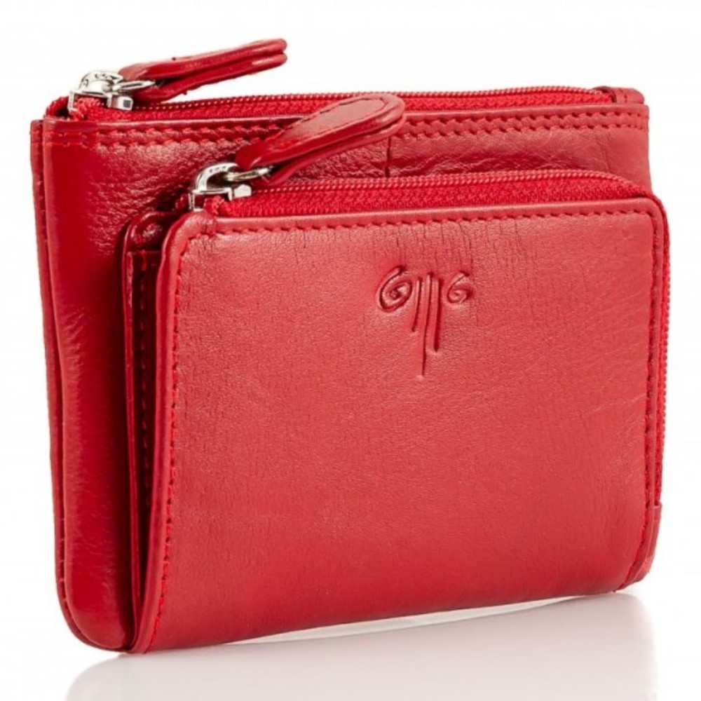 Kion 5657 Δερμάτινο Πορτοφόλι Κερμάτων και Κλειδοθήκη Κόκκινο Wallets