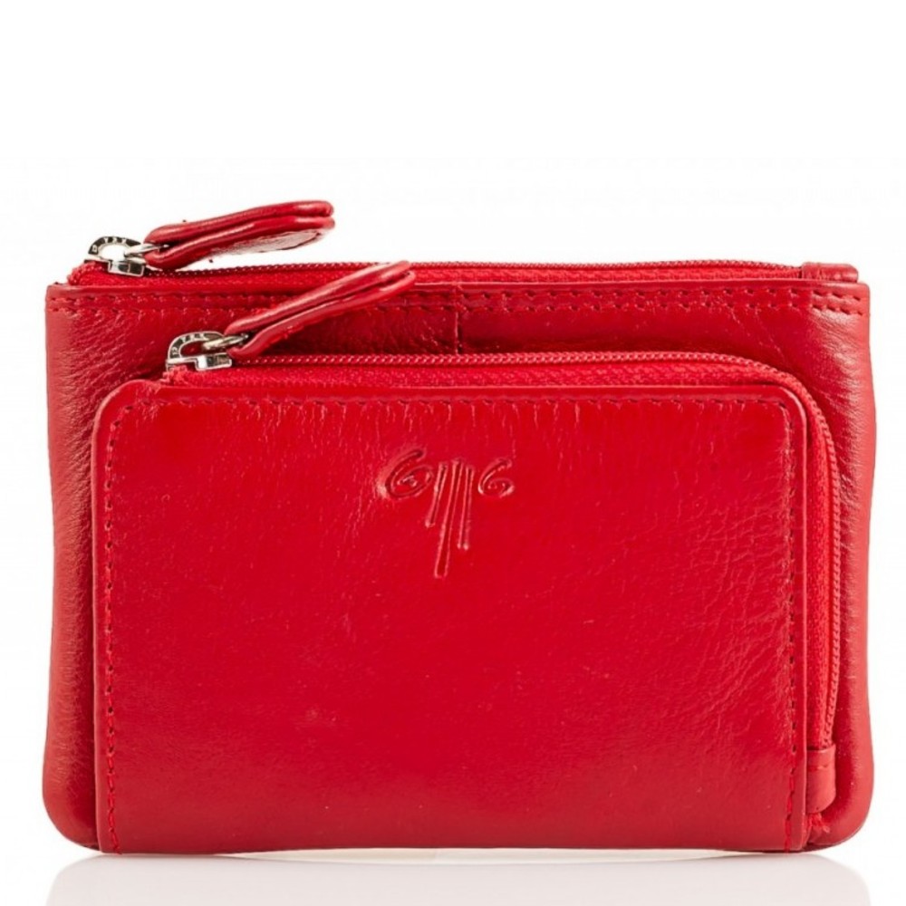 Kion 5657 Δερμάτινο Πορτοφόλι Κερμάτων και Κλειδοθήκη Κόκκινο Wallets