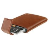 Valenta 581714 Card Case Pocket Δερμάτινο Πορτοφόλι Καρτών με RFID Ταμπά Cognac 3