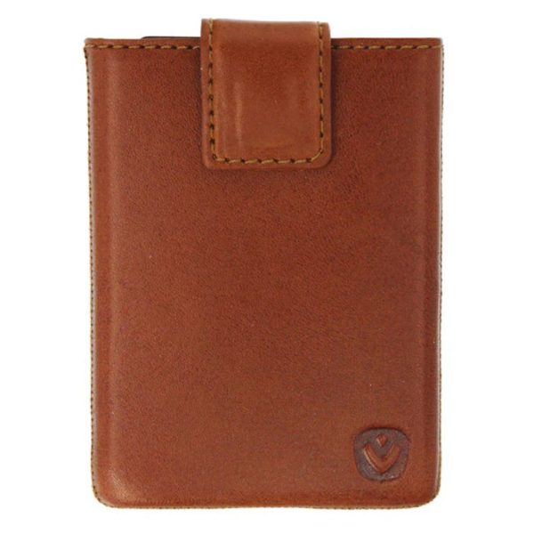 Valenta 581714 Card Case Pocket Δερμάτινο Πορτοφόλι Καρτών με RFID Ταμπά Cognac