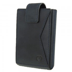 Valenta 582377 Card Case Pocket Δερμάτινο Πορτοφόλι Καρτών με RFID Μπλε Πορτοφόλια