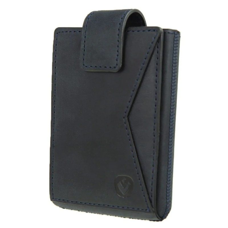 Valenta 582377 Card Case Pocket Δερμάτινο Πορτοφόλι Καρτών με RFID Μπλε Valenta