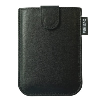 Valenta 583756 Leather Card Case Pocket Slide with RFID Black