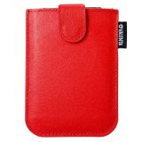 Valenta 583770 Card Case Pocket Slide Δερμάτινο Πορτοφόλι Καρτών με RFID Κόκκινο 1