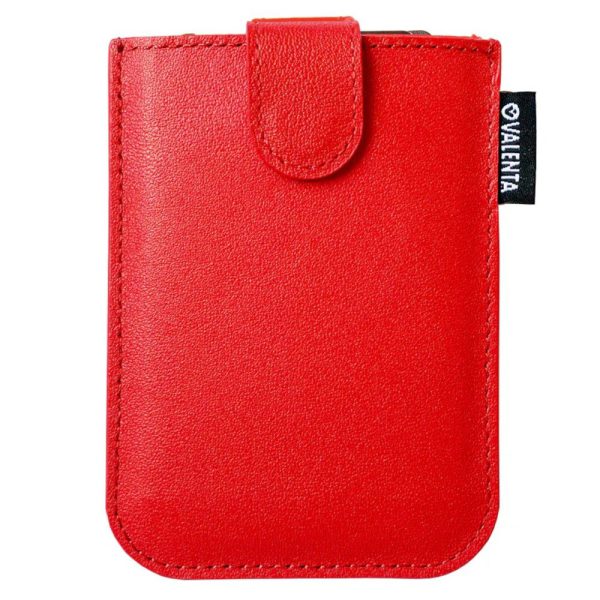 Valenta 583770 Card Case Pocket Slide Δερμάτινο Πορτοφόλι Καρτών με RFID Κόκκινο