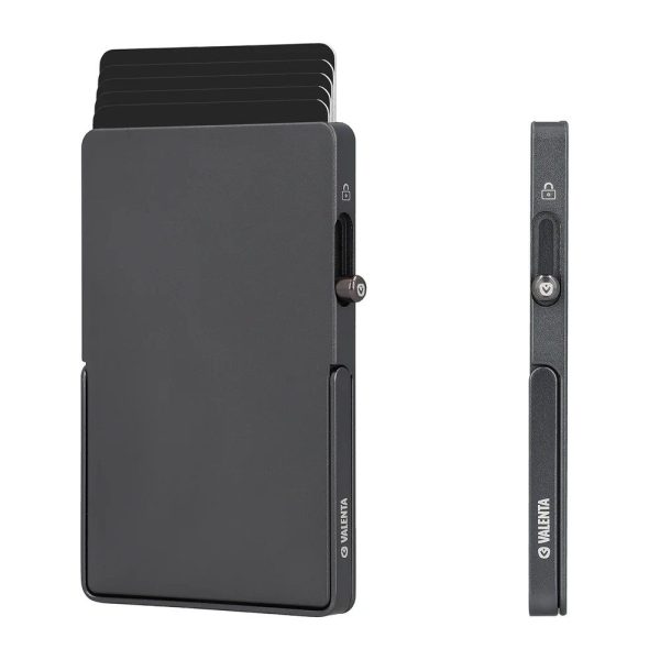 Valenta 589314 Cardprotector Stand Πορτοφόλι Καρτών Αλουμινίου MagSafe Σκούρο Γκρι