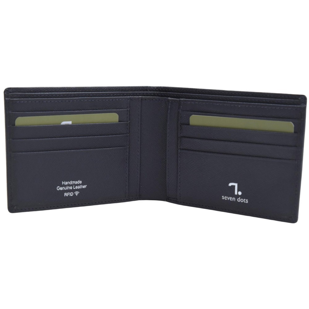 7.Dots 70-001 Men's Leather Wallet Saturn Blue Wallets