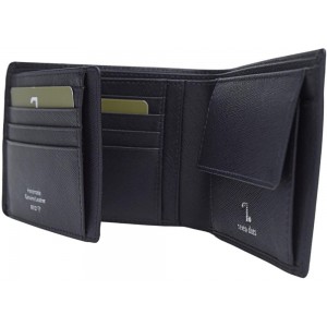 7.Dots 70-001 Men's Leather Wallet Saturn Blue Wallets