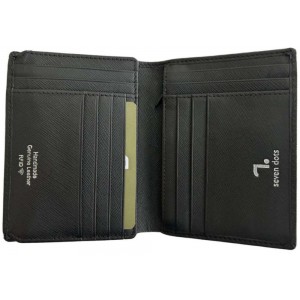 7.Dots 70-015 Men's Leather Wallet Saturn Black Wallets