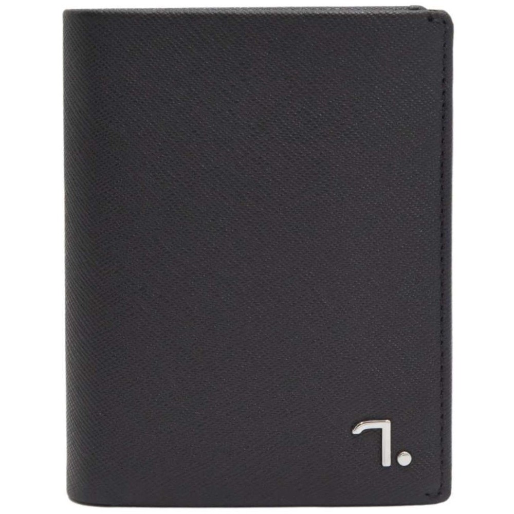 7.Dots 70-015 Men's Leather Wallet Saturn Black Wallets