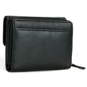 Kion 7151 Γυναικείο Πορτοφόλι Δέρμα Μαύρο Πορτοφόλια