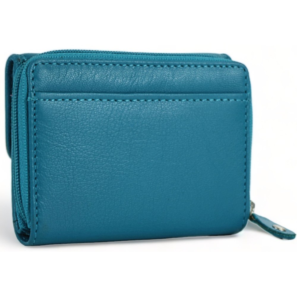 Kion 7151 Γυναικείο Πορτοφόλι Δέρμα Πετρόλ Πορτοφόλια