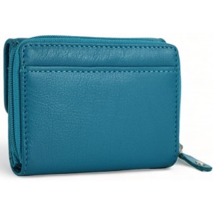 Kion 7151 Γυναικείο Πορτοφόλι Δέρμα Πετρόλ Πορτοφόλια