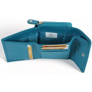 Kion 7151 Γυναικείο Πορτοφόλι Δέρμα Πετρόλ Πορτοφόλια