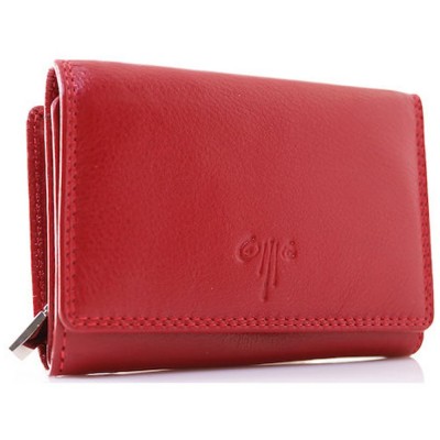 Kion 8057 Μικρό Δερμάτινο Γυναικείο Πορτοφόλι Κόκκινο