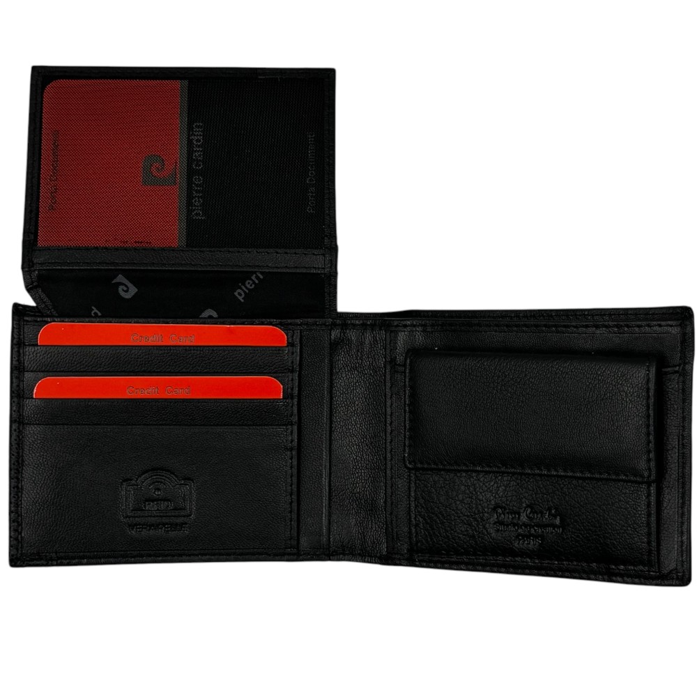 Pierre Cardin 8806 TILAK99 Δερμάτινο Ανδρικό Πορτοφόλι με RFID Μαύρο Πορτοφόλια