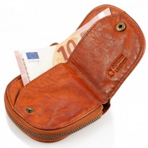 Kion 91179 Πορτοφόλι Κερμάτων-Καβουράκι Δέρμα Ταμπά Πορτοφόλια