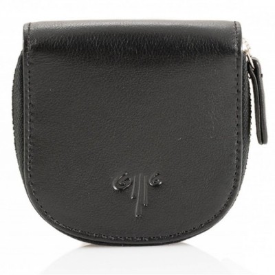 Kion 91179 Πορτοφόλι Κερμάτων-Καβουράκι Δέρμα Μαύρο