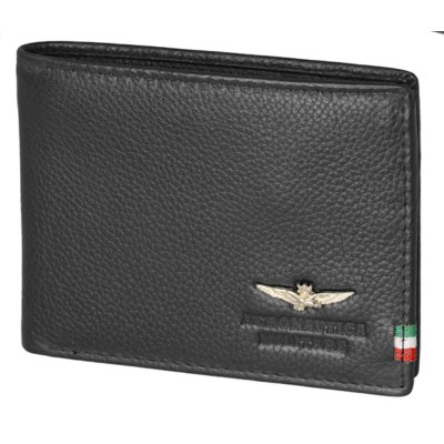 Aeronautica Militare AM-100 Δερμάτινο Ανδρικό Πορτοφόλι Μαύρο