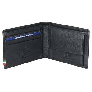 Aeronautica Militare AM-101 Leather Men's Wallet Black Wallets