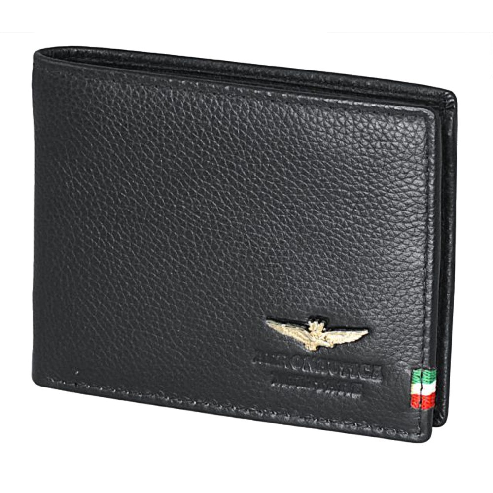 Aeronautica Militare AM-101 Leather Men's Wallet Black Wallets