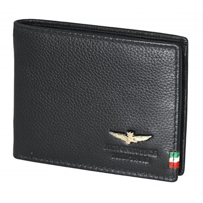 Aeronautica Militare AM-101 Leather Men's Wallet Black