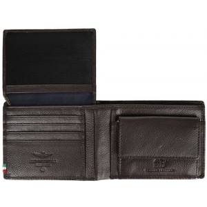 AERONAUTICA MILITARE AM-103 Leather Wallet Brown Wallets