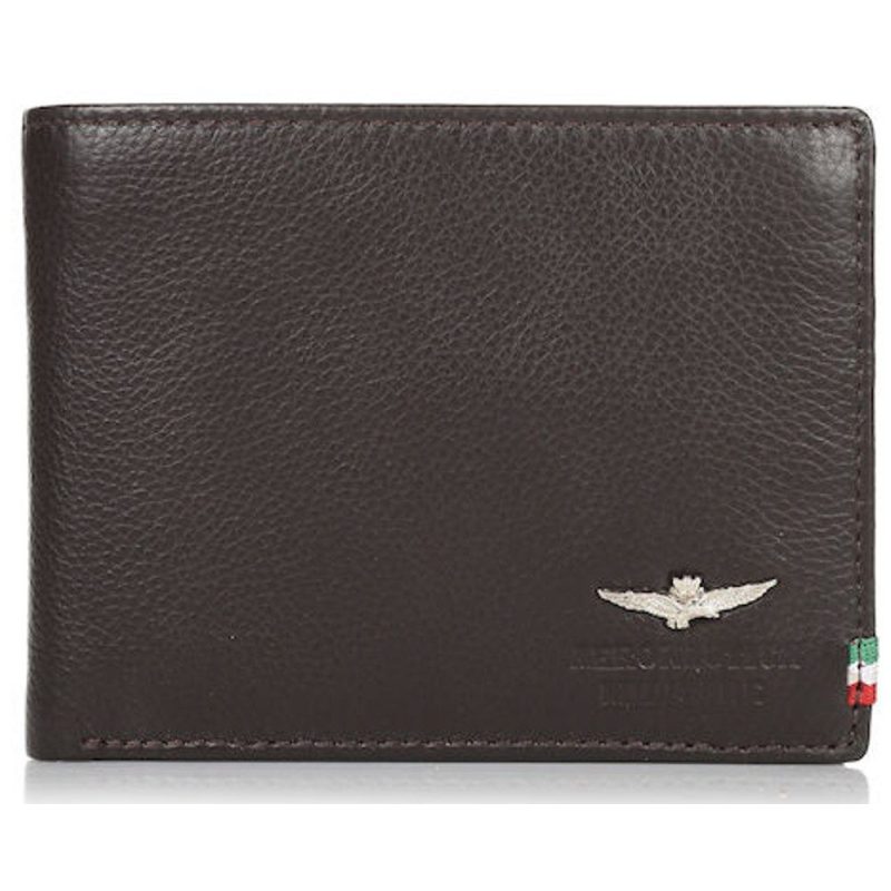 AERONAUTICA MILITARE AM-103 δέρμα πορτοφόλι καφέ Aeronautica militare