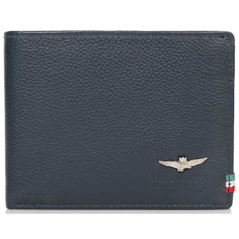 AERONAUTICA MILITARE AM-103 δέρμα πορτοφόλι μπλε Aeronautica militare