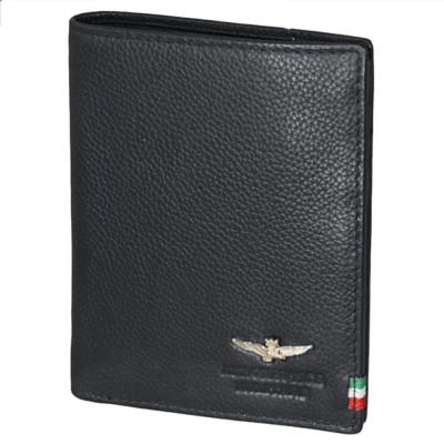 Aeronautica Militare AM-105 Leather Men's Wallet Black