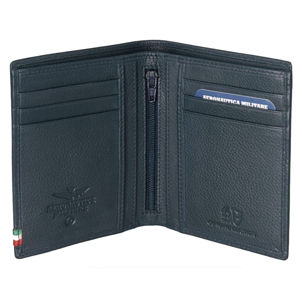 Aeronautica Militare AM-105 Leather Men's Wallet Blue Wallets