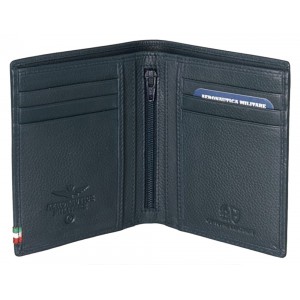 Aeronautica Militare AM-105 Leather Men's Wallet Blue Wallets