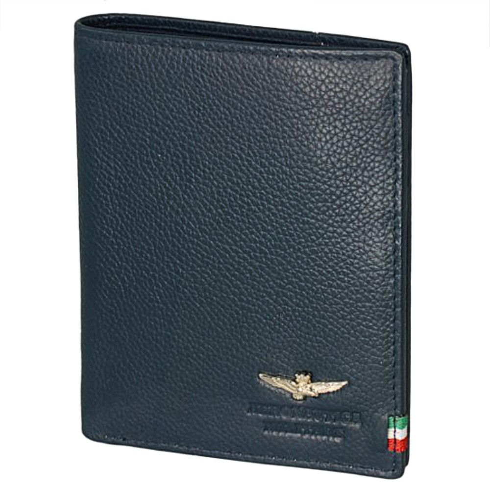 Aeronautica Militare AM-105 Leather Men's Wallet Blue Wallets
