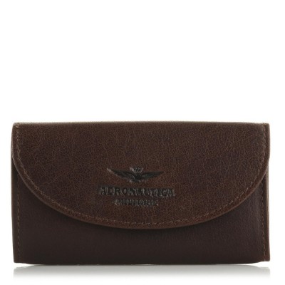 Aeronautica Militare AM-176 Leather Key Holder - Wallet Brown
