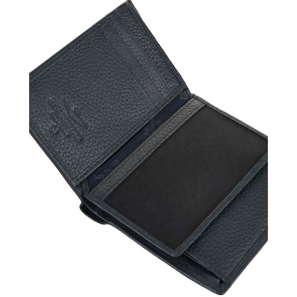 Aeronautica Militare AM-186 Leather Men's Wallet Blue Wallets