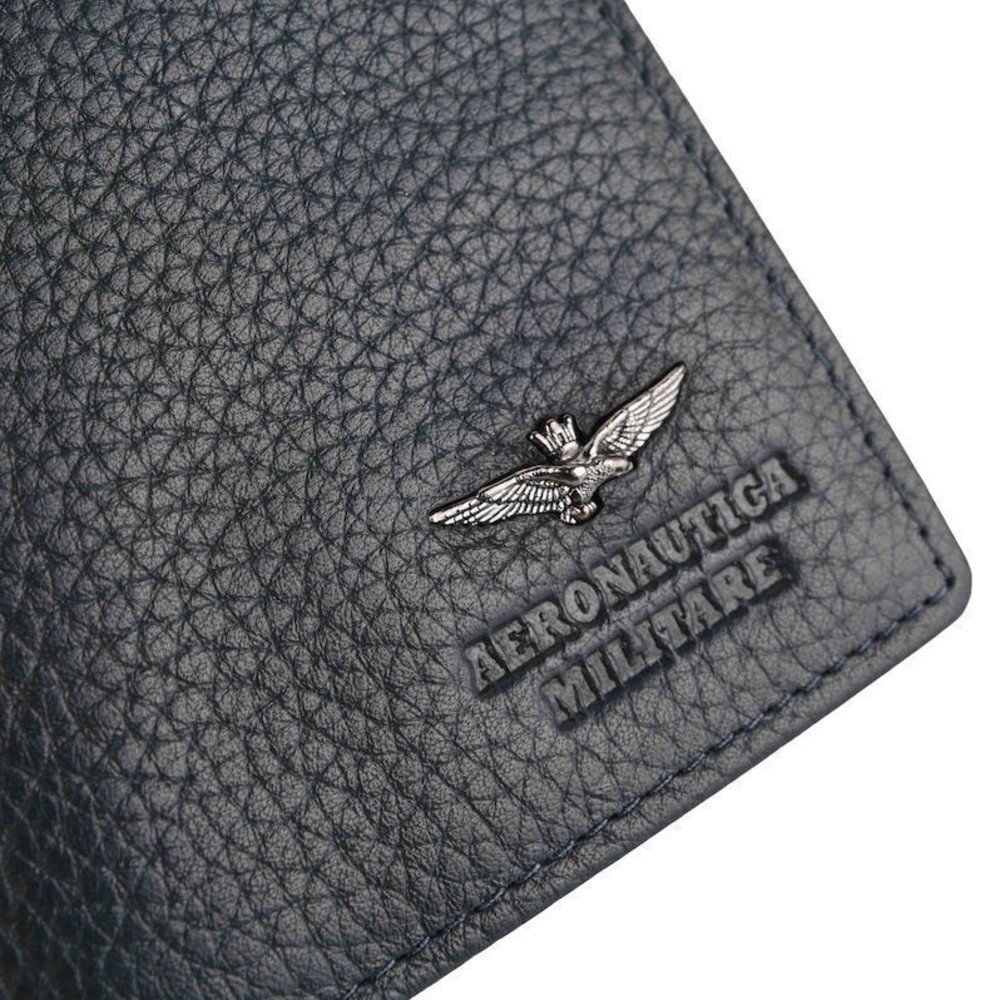 Aeronautica Militare AM-186 Leather Men's Wallet Blue Wallets