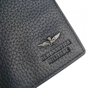 Aeronautica Militare AM-186 Leather Men's Wallet Blue Wallets