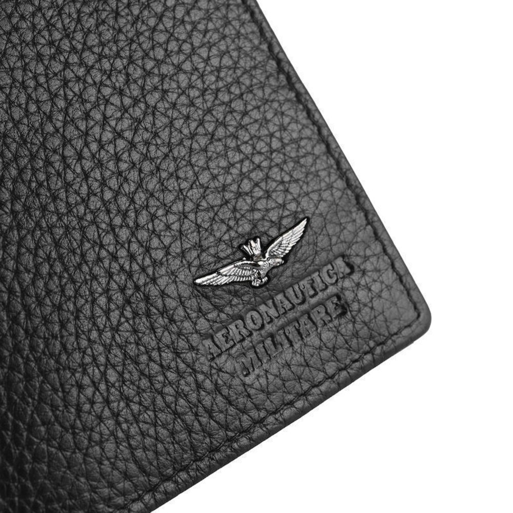 Aeronautica Militare AM-186 Leather Men's Wallet Black Wallets